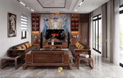 Địa chỉ đóng bàn ghế gỗ óc chó phòng khách